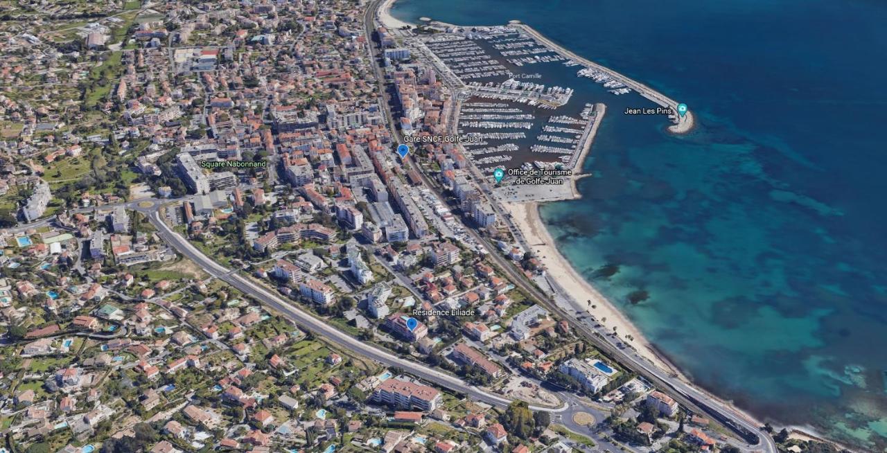 Apt Golfe Juan - 5Min Des Plages - Parking Privee - Piscine Rooftop Vallauris Eksteriør bilde